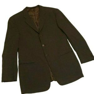 Armani Collezioni Italian Suit Jacket 3 Pocket Virgin Wool Charcoal Grey Men 40R